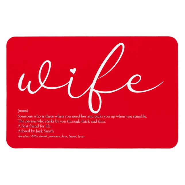 Imán La mejor definición de esposa del mundo