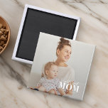 Imán La mejor madre del mundo desde la moderna foto de<br><div class="desc">Este diseño sencillo y moderno se compone de una tipografía sans serif y juguetona cursiva y agrega una foto personalizado.</div>