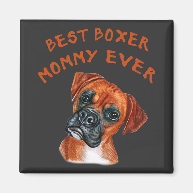 Imán La mejor mamá de Boxer (Frente)