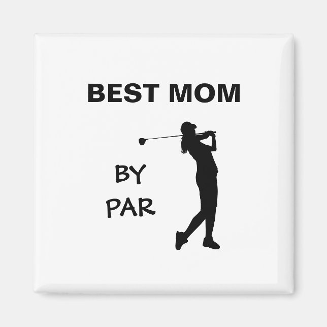 Imán La mejor mamá del día de la madre del golfer Pun (Frente)