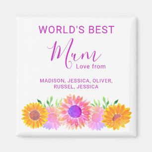 Imán La mejor Mamá del mundo de la floral de la bonito