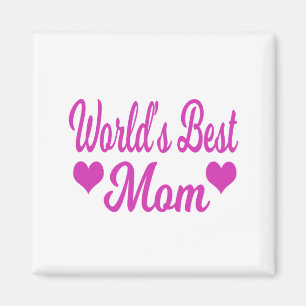 Imán La Mejor Mamá del Mundo Rosa