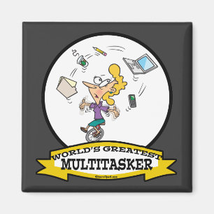 IMÁN LA MEJOR MUJER MULTITAREA DEL MUNDO CARICATURA