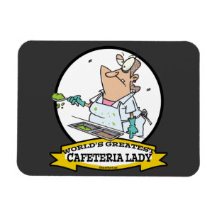 IMÁN LA MEJOR SEÑORA DE CAFETERÍA DE MUNDO CARICATURA