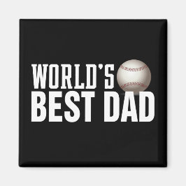Imán La mejor tipografía de papá del mundo, el béisbol 