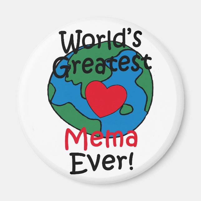 Imán La Mema Más Grande del Mundo Corazón (Frente)