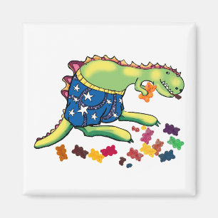 Imán La merienda de los dinosaurios a medianoche