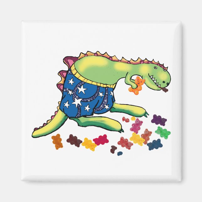 Imán La merienda de los dinosaurios a medianoche (Frente)