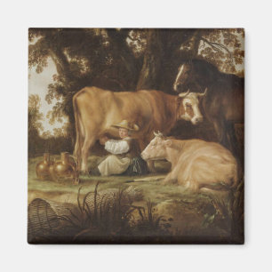 Imán La Milkmaid Aelbert Cuyp