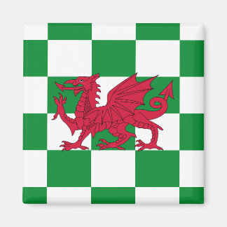 Imán La mística bandera del Dragón Celta Rojo de Gales