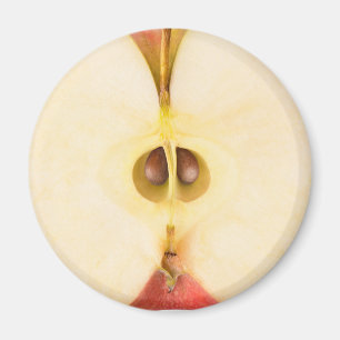 Imán La mitad de manzana roja