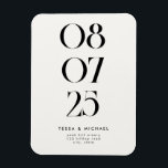 Imán La Moda Minimalista moderna salva la fecha<br><div class="desc">Las bodas modernas ahorran el imán de dátiles con un elegante diseño de moda y estilo minimalista.</div>