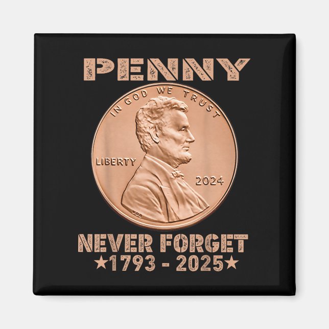 Imán La moneda de 1 céntimo retro 2025 _1 es graciosa y (Frente)