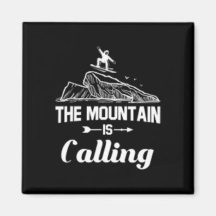 Imán La montaña llama regalo de snowboard