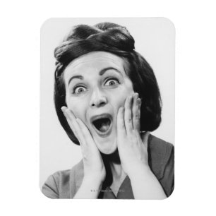 Imán La mujer haciendo cara