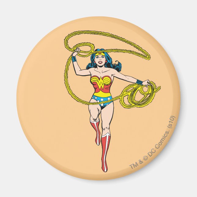 Imán La mujer maravilla Lasso sobre la cabeza (Frente)