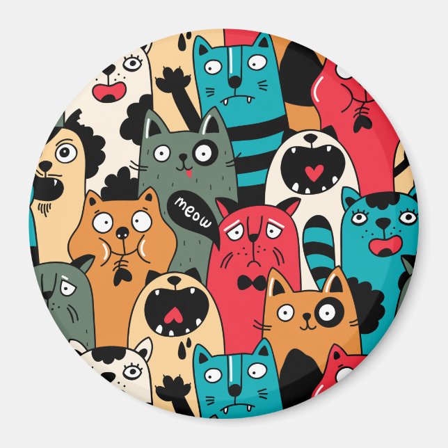 Imán La multitud de gatos (Frente)