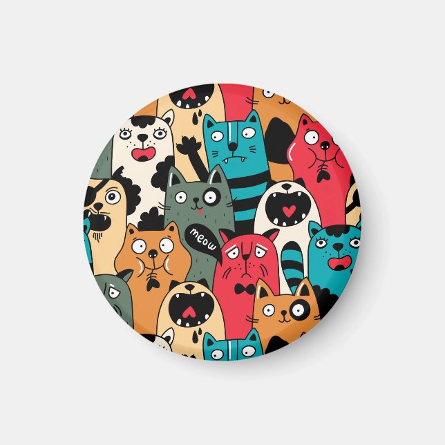 Imán La multitud de gatos (Frente)