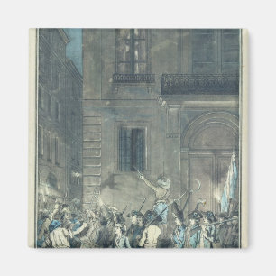 Imán La multitud que vaga por las calles de París