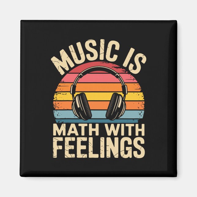 Imán La música es matemática con sentimientos Profesor  (Frente)