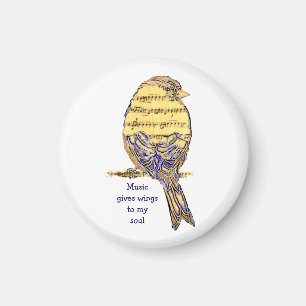 Imán La música me da alas de alma Música Nota Ave