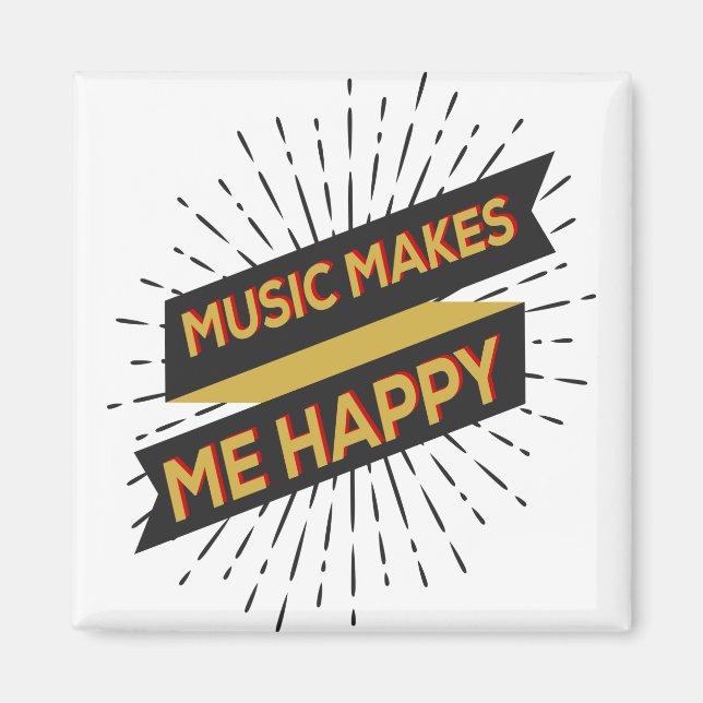 Imán La música me hace feliz (Frente)