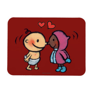 Imán La nariz esquimal amistosa besa a niños