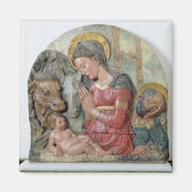 Imán La Natividad, c.1460 (terracota pintada) (Frente)