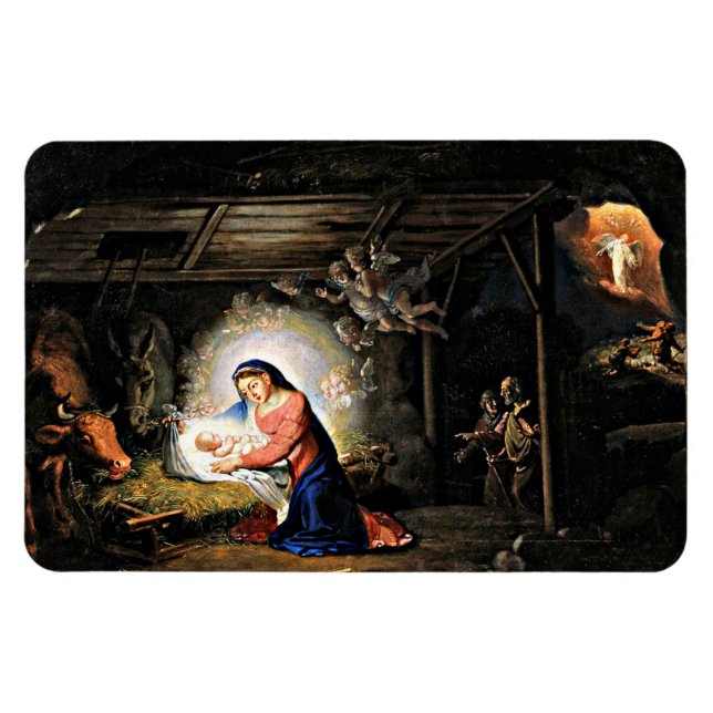 Imán La Natividad de Cristo, la pintura del arte fino (Horizontal)