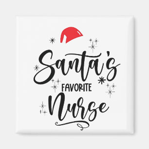 Imán La Navidad de la enfermera favorita de Santa