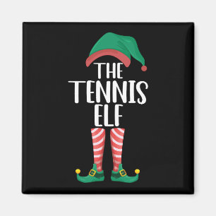Imán La Navidad del grupo familiar de elfos del tenis