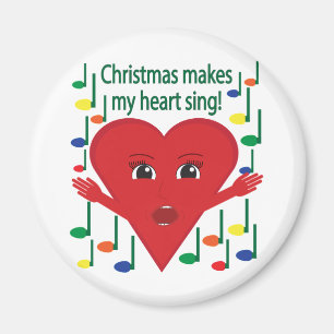 Imán "La Navidad hace cantar a mi corazón" Corazón Cant