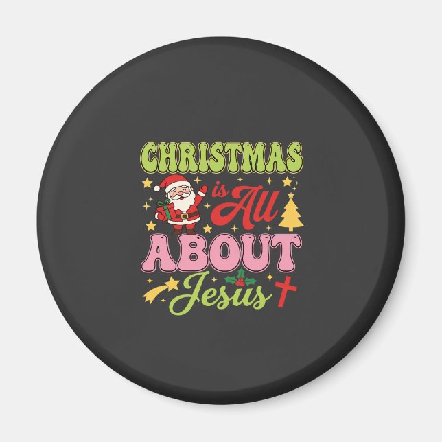 Imán La Navidad se trata de Jesús Retro (Frente)