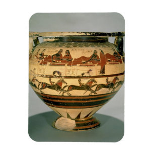 Imán La negro-figura temprana columna-krater del