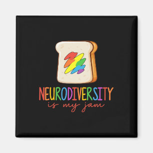 Imán La neurodiversidad es mi Jam Adhd Autism Awareness