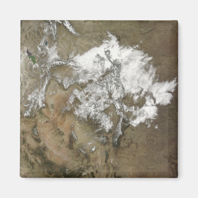 Imán La nieve cubre las montañas rocosas en Estados Uni (Frente)