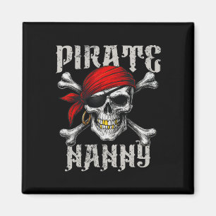 Imán La Niñera Pirata Jolly Roger Bandera Y Los Crossbo