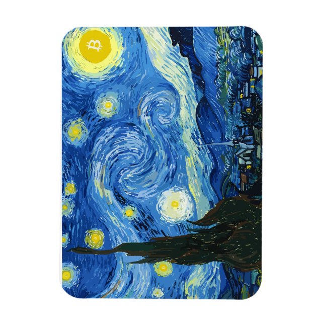 Imán La noche Bitcoiny (Vertical)