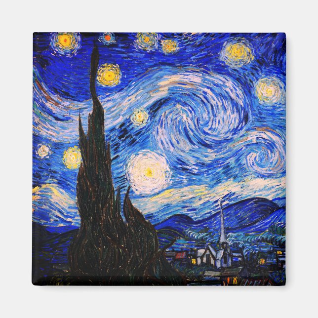 Imán La noche estrellada de Vincent Van Gogh (Frente)