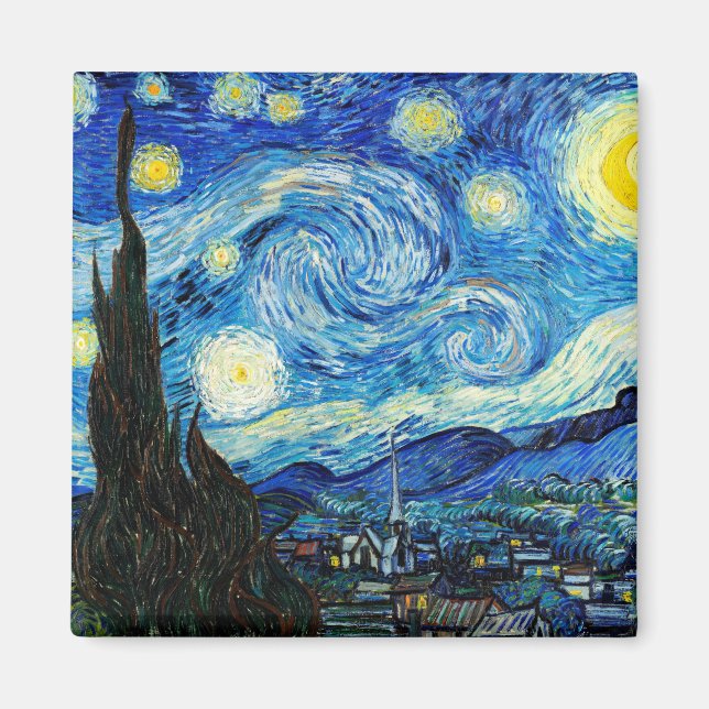 Imán La noche estrellada de Vincent Van Gogh (Frente)