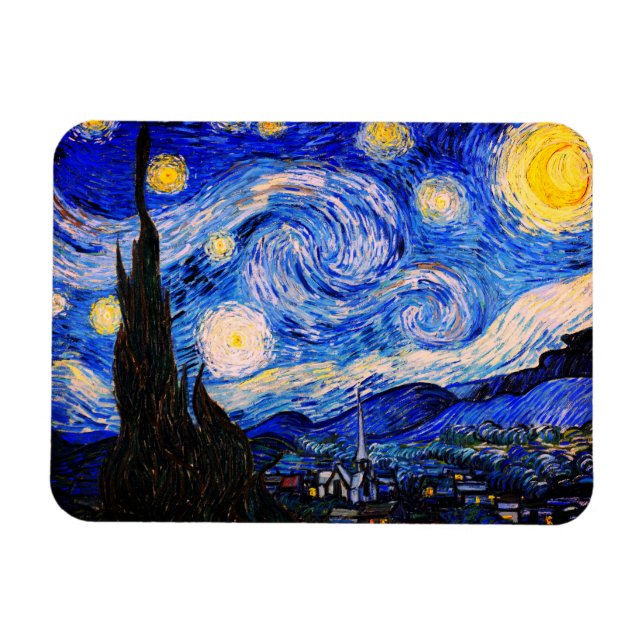 Imán La noche estrellada de Vincent Van Gogh (Horizontal)
