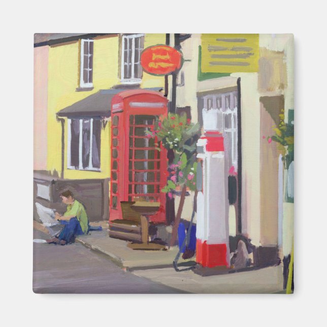 Imán La oficina de correos de la aldea con (Frente)