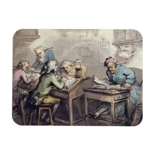 Imán La oficina de un comerciante, 1789 (pluma y tinta
