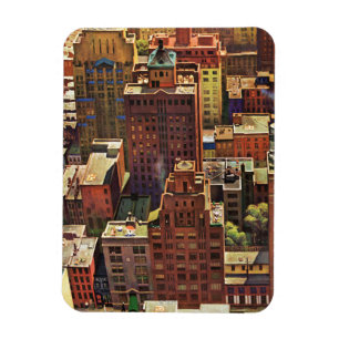 Imán La opinión del Pájaro-Ojo de New York City de Ju
