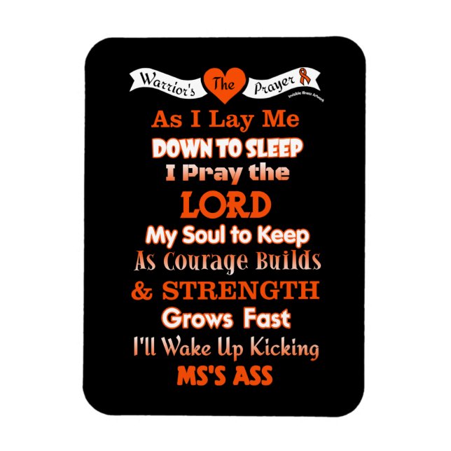 Imán La oración del guerrero... MS Magnet (Vertical)