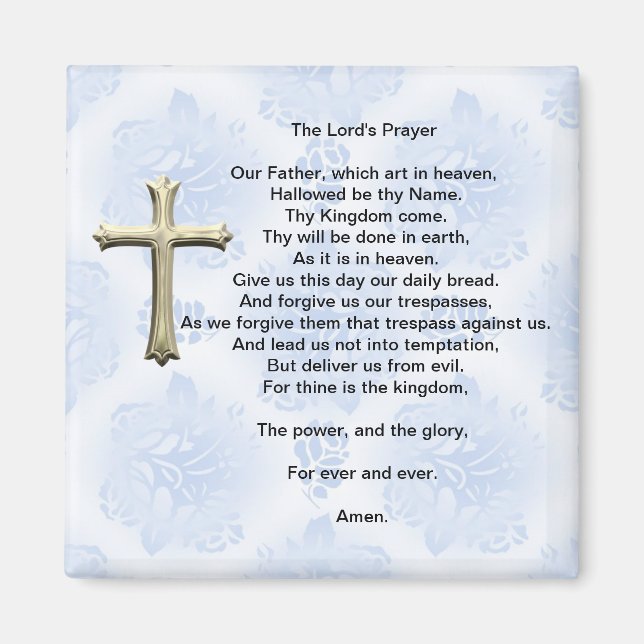 Imán La oración del Señor (azul) (Frente)