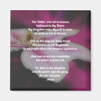 Imán La oración del Señor Nuestro Padre Clematis