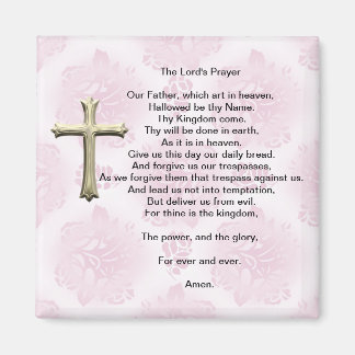 Imán La oración del Señor (rosa)