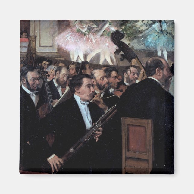 Imán La orquesta de la ópera, Edgar Degas (Frente)