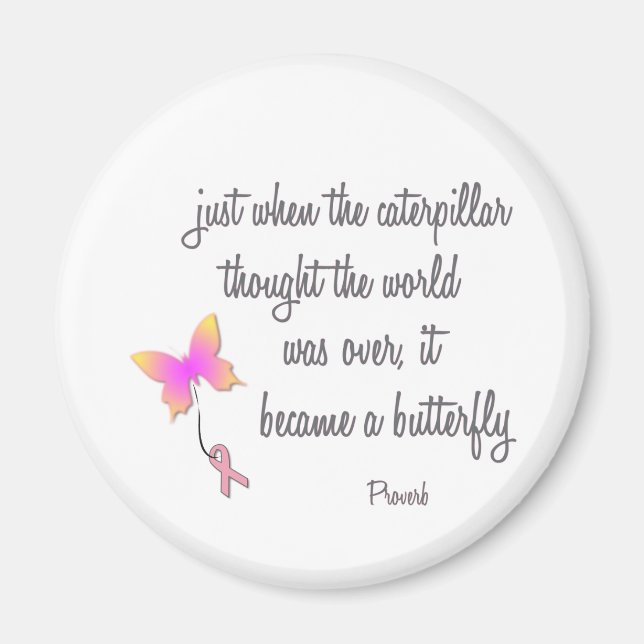 Imán La oruga del catervino se convirtió en mariposa (Frente)